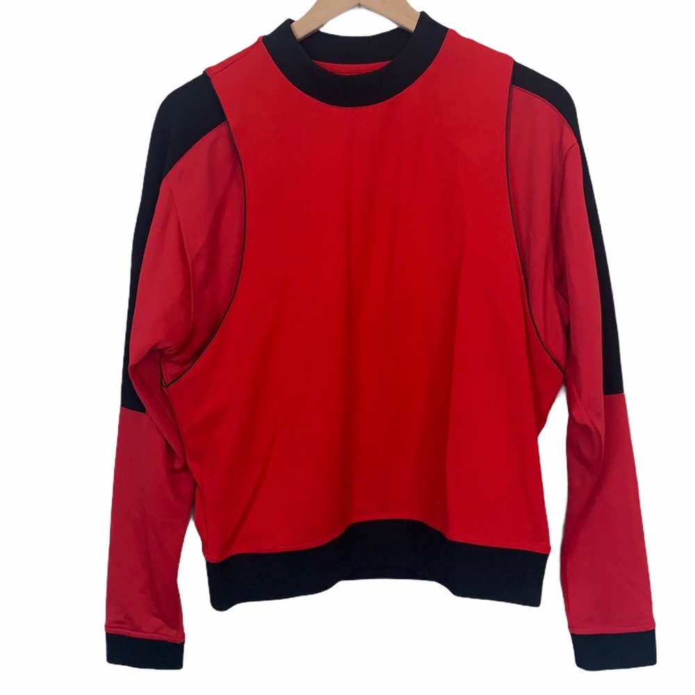 Kith Red and Black Colorblock Crewneck Sweatshirt